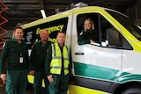 SA Ambulance volunteers pose with upgraded new ambulance