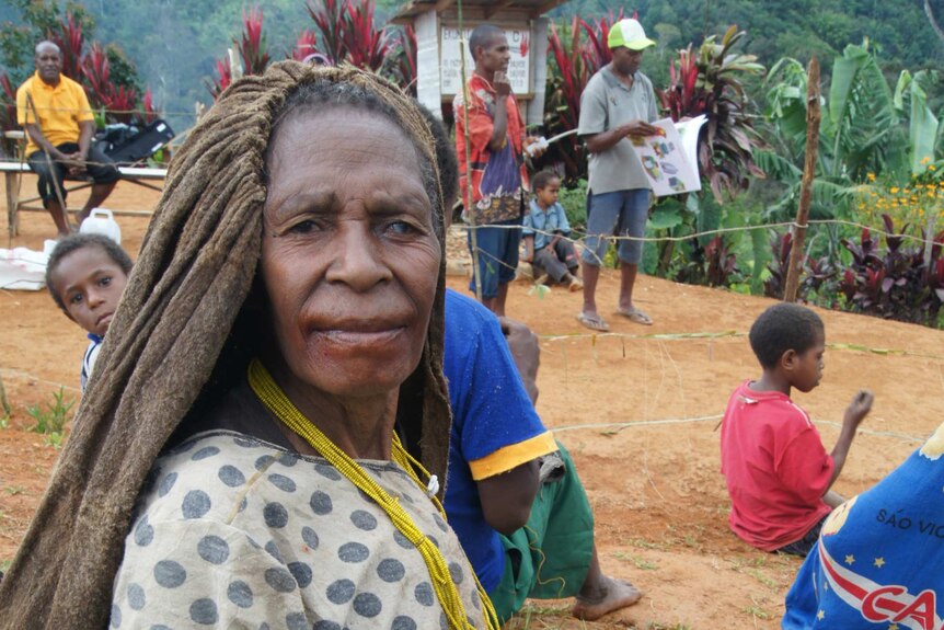 Villagers in Western Province, Papua New Guinea