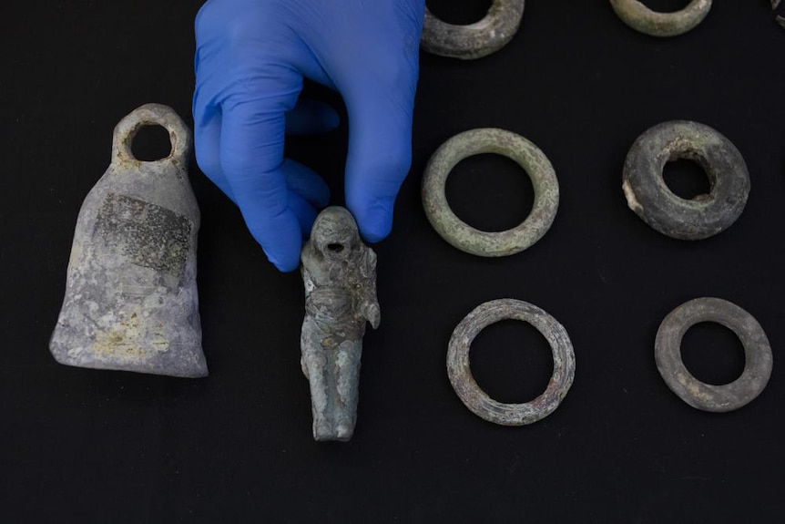 Items discovered in shipwrecks off Mediterranean coast. 
