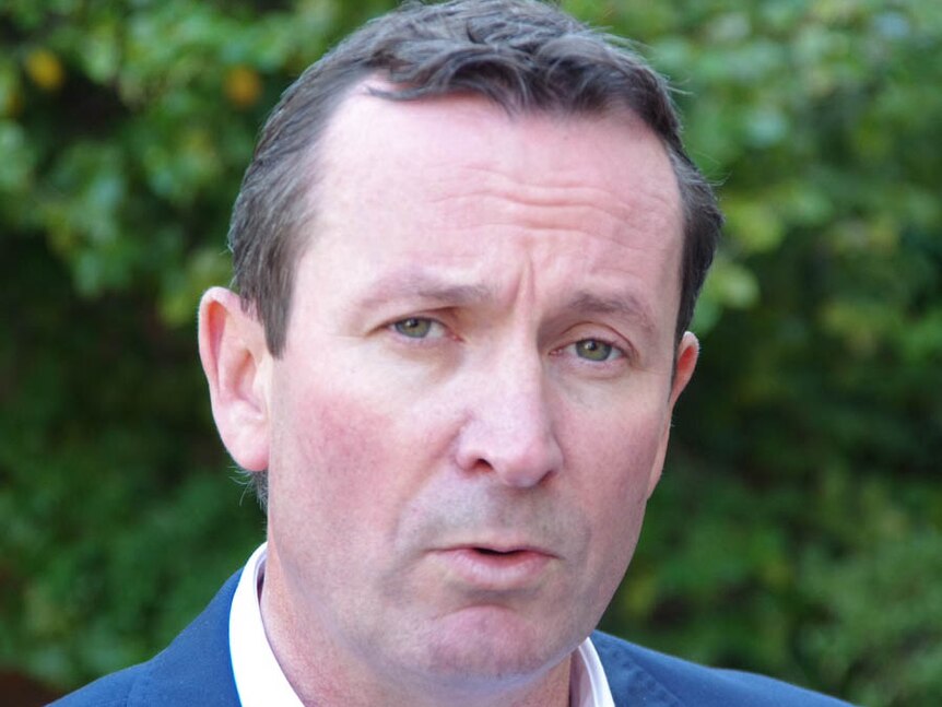 Mark McGowan looking slightly quizzical in Perth