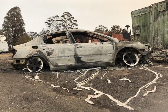 Burnt-out car