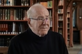 Clive James in the Old Library at Cambridge