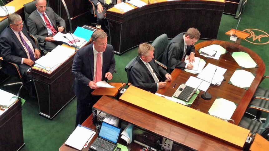 Liberal Leader Will Hodgman in the Tasmanian Parliament