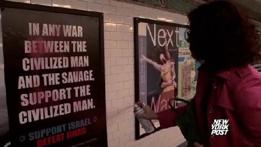 Mona Eltahawy defaced a pro-Israel billboard at a subway station (New York Post)