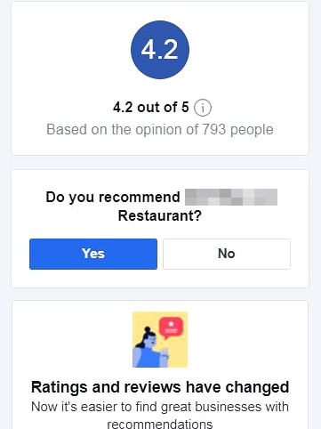 Facebook review button