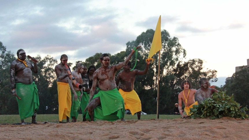 The memorial ceremony has never before been performed outside Bunitj country at Kakadu.