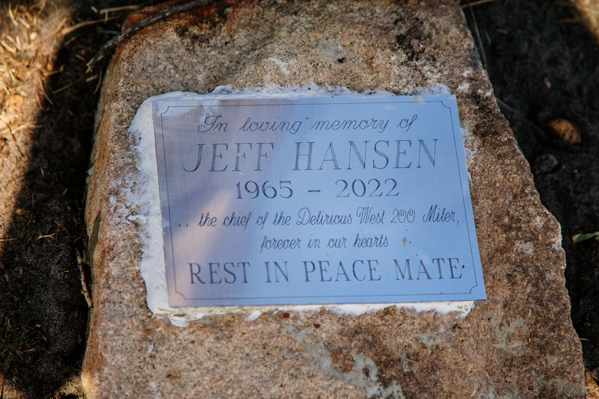 memorial plaque for Jeff Hansen