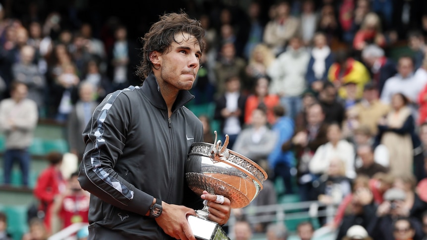 No seeding boost ... Rafael Nadal holds the French Open trophy after his win in last year's final