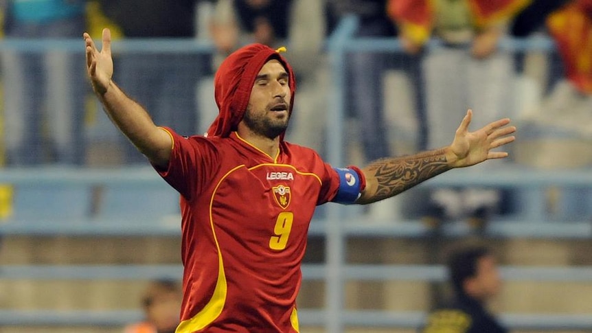 Montenegro's Mirko Vucinic scored the winner for his side and got a yellow card for his bizarre celebration.