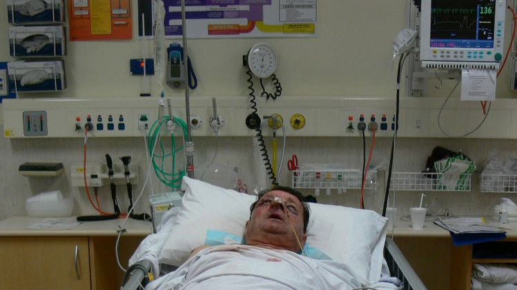 75 year old Mario Pesce in hospital