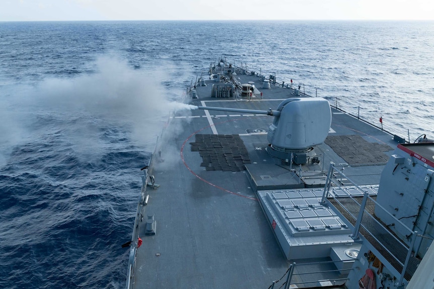 US Navy boat in the South China Sea