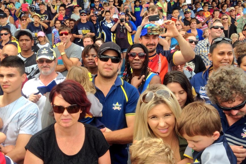 Over 5,000 people came out to see the North Queensland Cowboys in Cairns