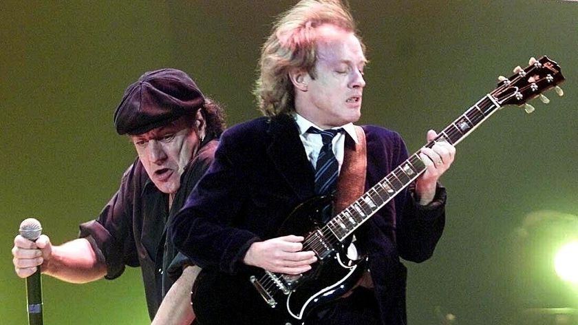 Aussie rockers AC/DC: Back in the record books.