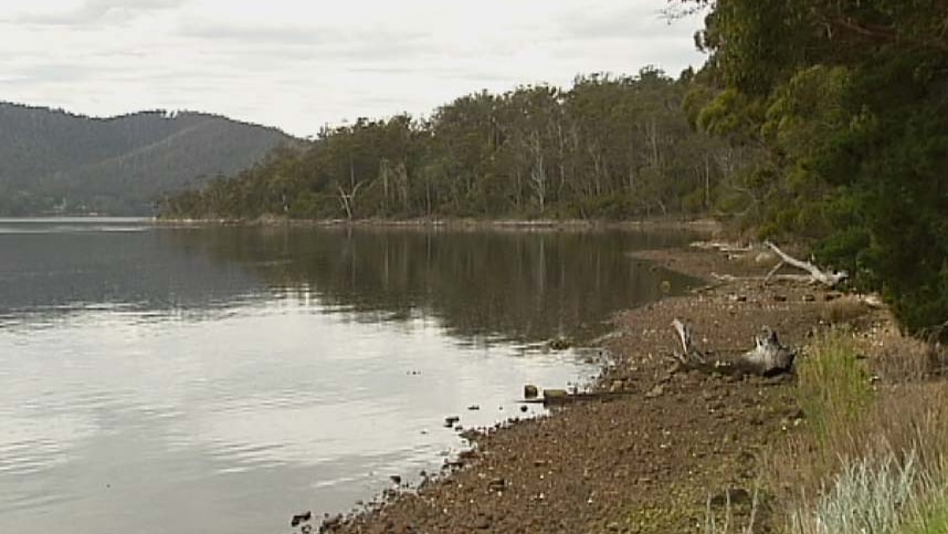 Waterloo Bay on the Huon River where barges may transport woodchips.