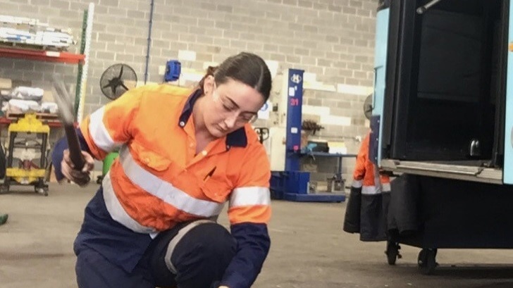 Apprentice diesel mechanic Callie Milne