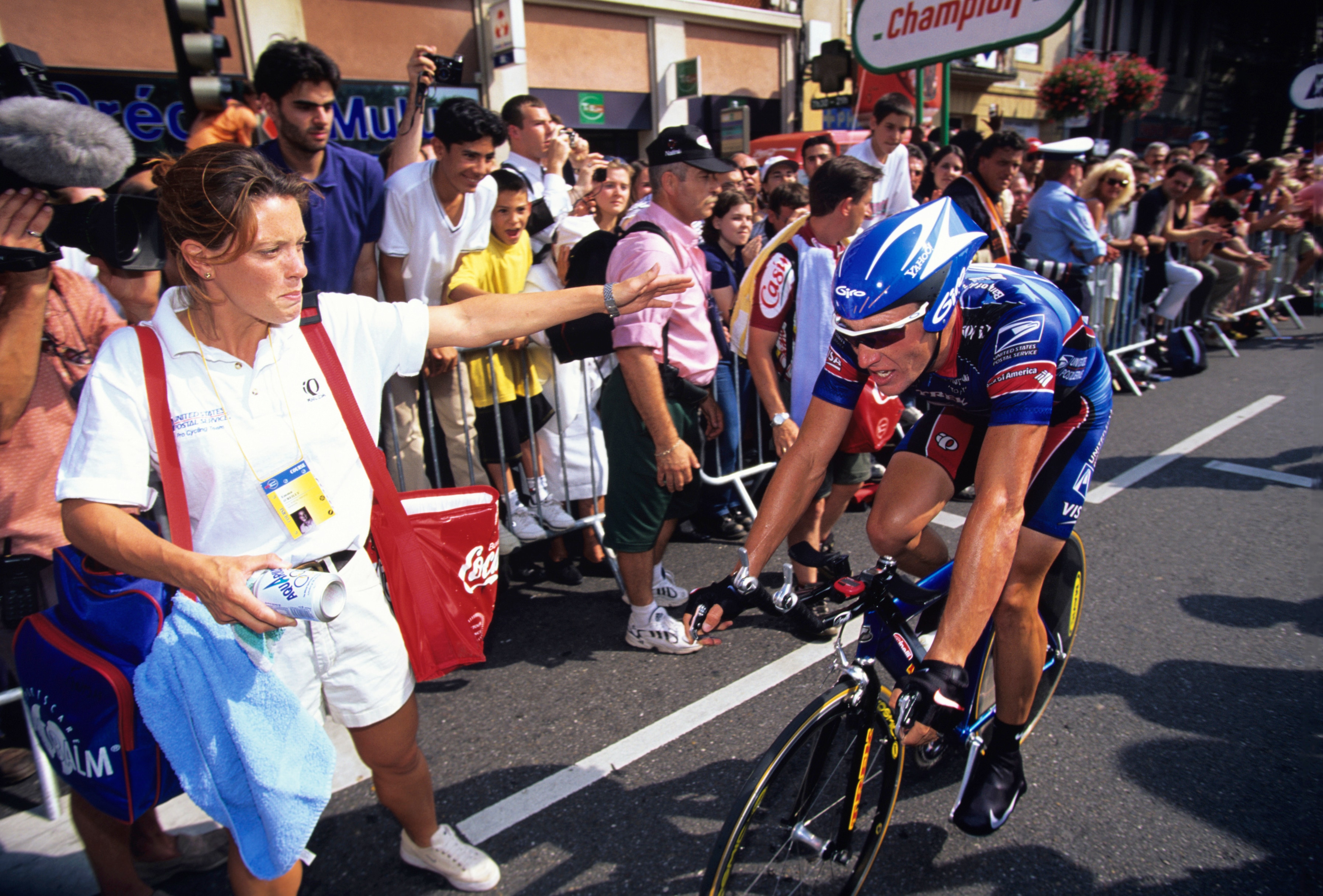 Emma O'Reilly com Lance Armstrong