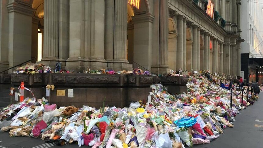 Floral tributes for Bourke Street victims