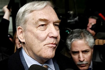 Conrad Black leaves the Derksen Federal Courthouse after his sentencing hearing in Chicago on December 10, 2007. He was sente...