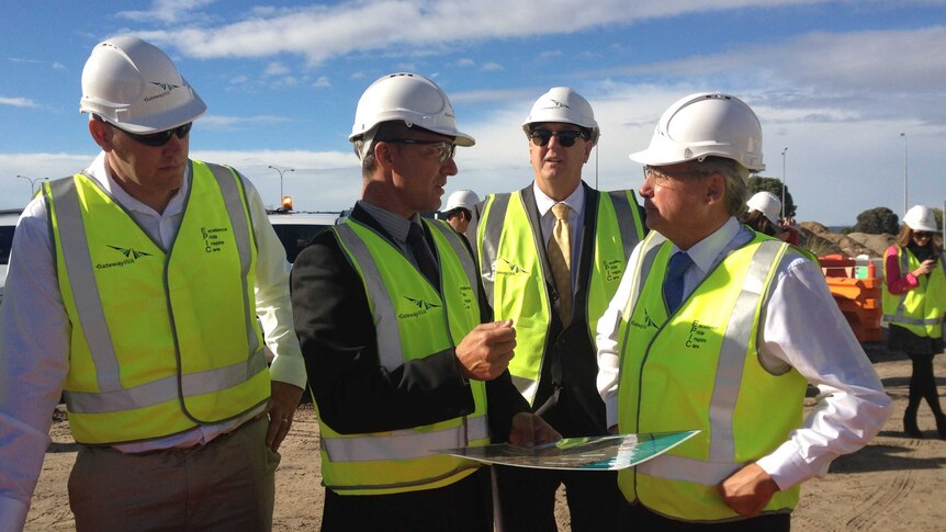Officials and Wayne Swan at the Forrestfield project