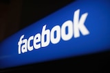 A photo of the Facebook logo.