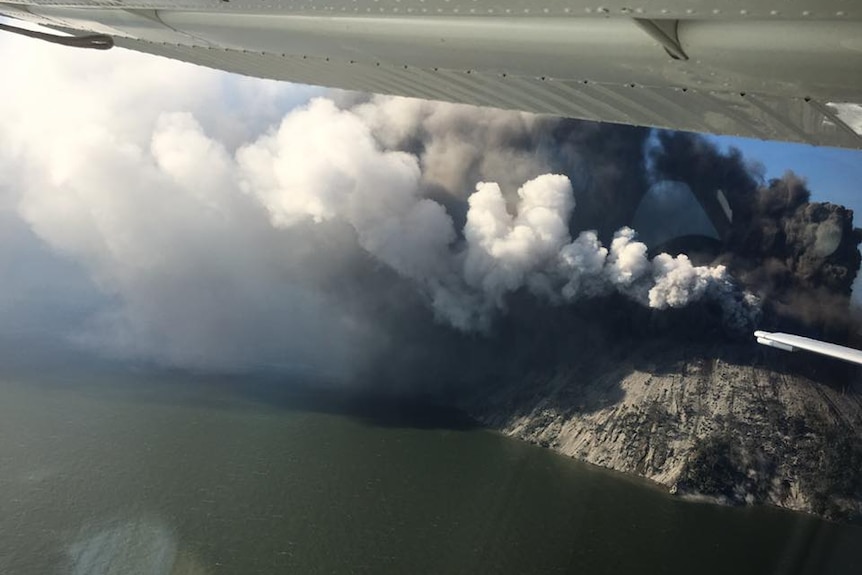 A remote island volcano in Papua New Guinea.