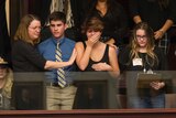 Students cry in the east gallery of the House of Representatives