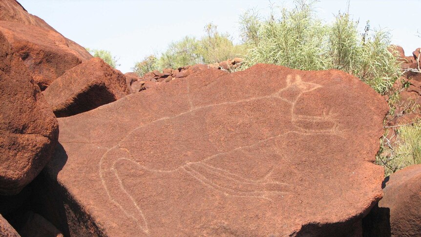 Burrup Peninsula kangaroo petroglyph
