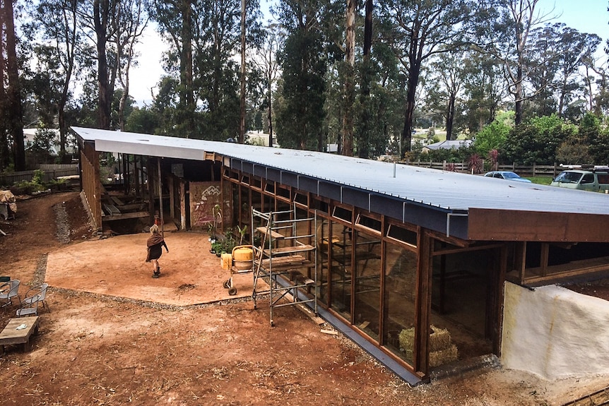 The Earthship rises: The building takes shape at Kinglake, one of the worst-hit areas in the black Saturday fires