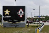 Fort Liberty sign displayed outside the US Army base.