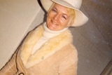 Shirley Finn wearing a hat and fur trimmed coat