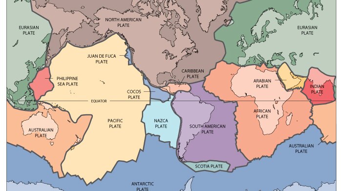 Map of the world's tectonic plates