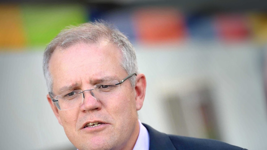 Social Services Minister Scott Morrison visits the Discovery Early Learning Centre in Ulverstone, Ta