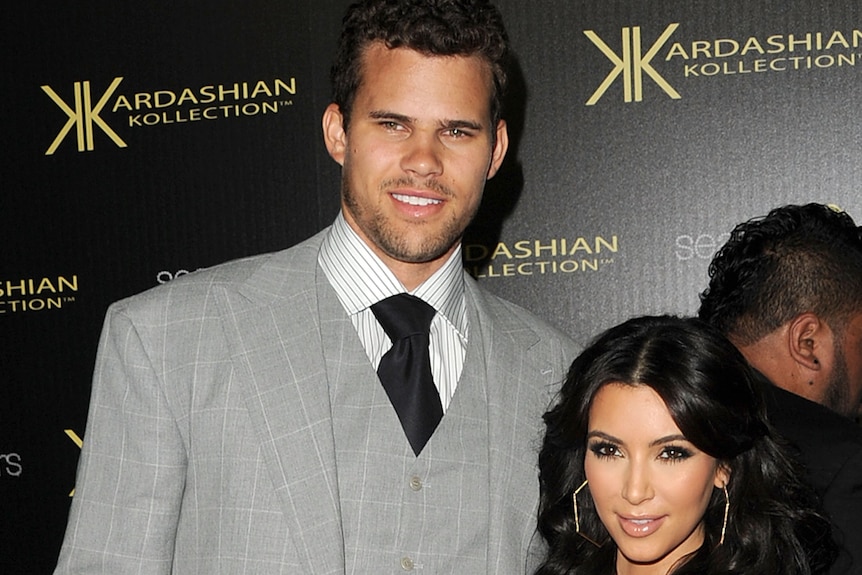 Kim Kardashian with former husband Kris Humphries (AFP: Jason Merritt)