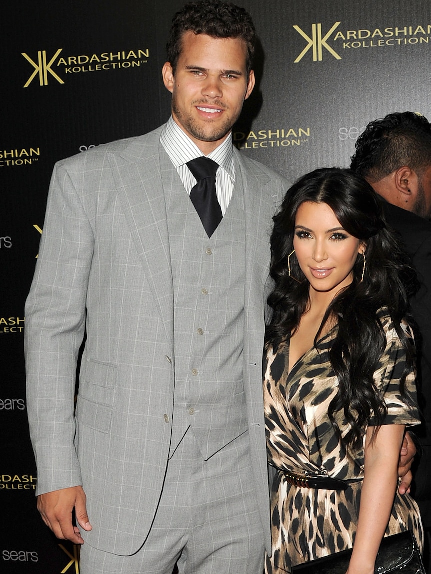 Kim Kardashian with former husband Kris Humphries (AFP: Jason Merritt)