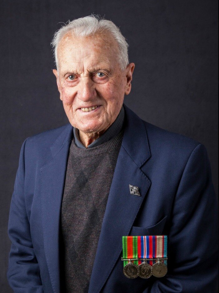 Veteran Cyril Allen took part in the Reflections project documenting past Australia military people.