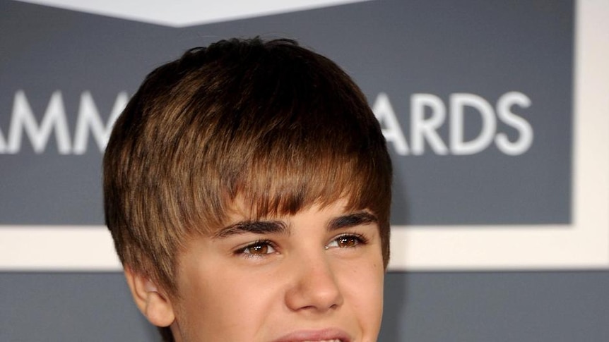 Justin Bieber arrives at the 53rd Grammy Awards