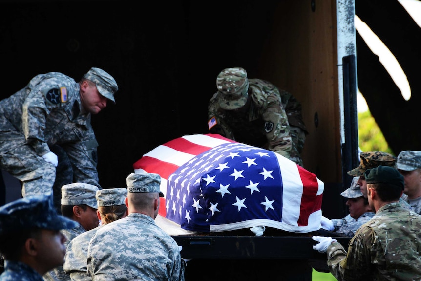 Disinterment ceremony at National Memorial Cemetery