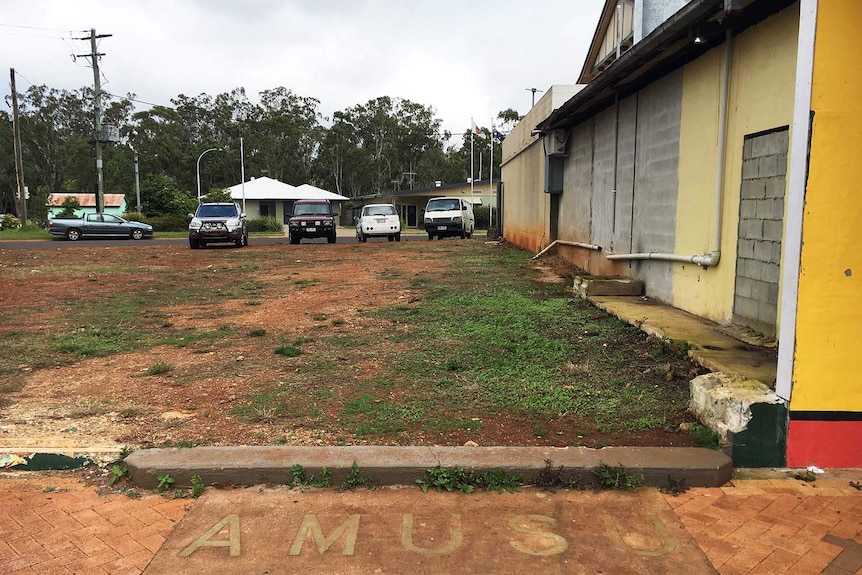 A vacant block where the cafe explosion occurred a year ago