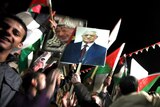 Palestinians celebrate in Ramallah after the UN vote to recognise Palestine as a non-member state.