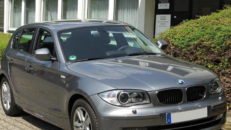 A photo of a dark grey BMW similar to one believed to be involved in crash with a cyclist in Coburg.