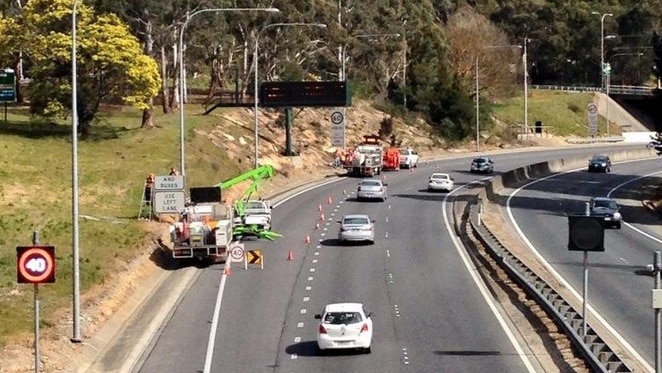 Lower speed limits will apply on the down track of the South Eastern Freeway into Adelaide from September 1.