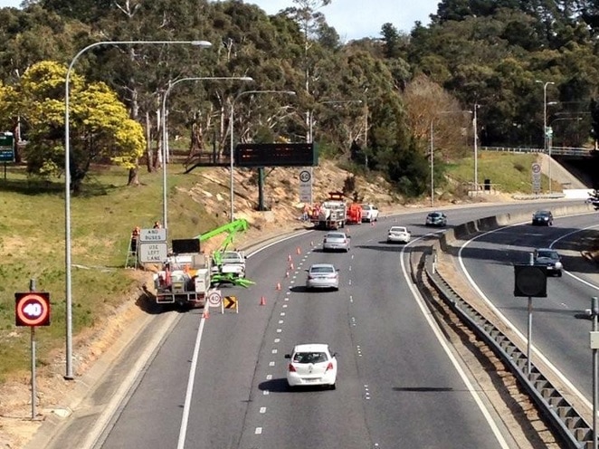 Lower speed limits will apply on the down track of the South Eastern Freeway into Adelaide from September 1.