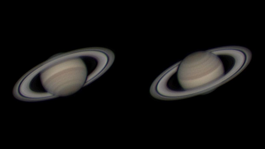 Two views of Saturn