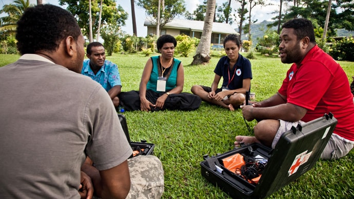 Red Cross disaster training in Vanuatu