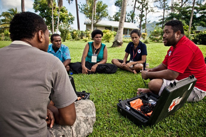 Red Cross disaster training in Vanuatu