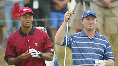 Tiger Woods and Ernie Els