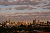 Melbourne skyline and clouds