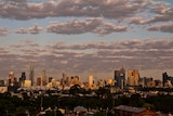 Melbourne skyline and clouds