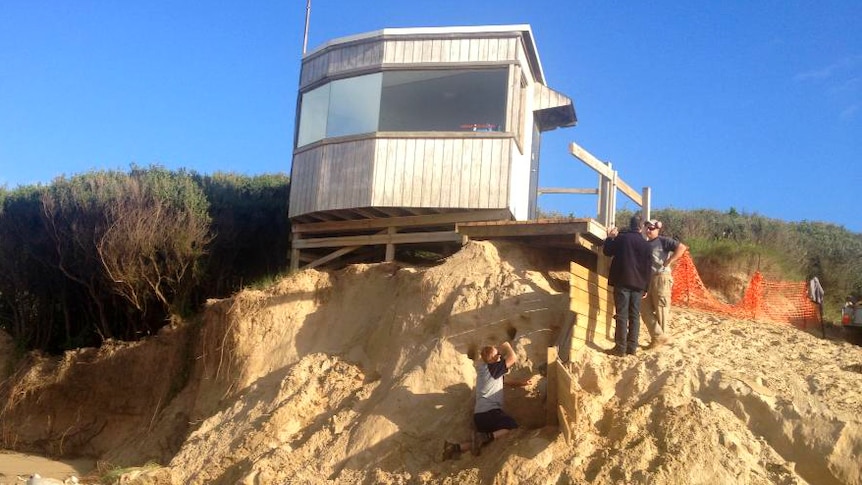 The Inverloch surf lifesaving tower