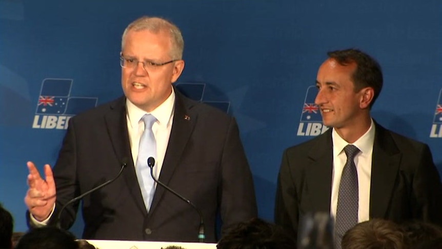 Scott Morrison says the defeat "is on us, the Liberals, not on Dave Sharma"